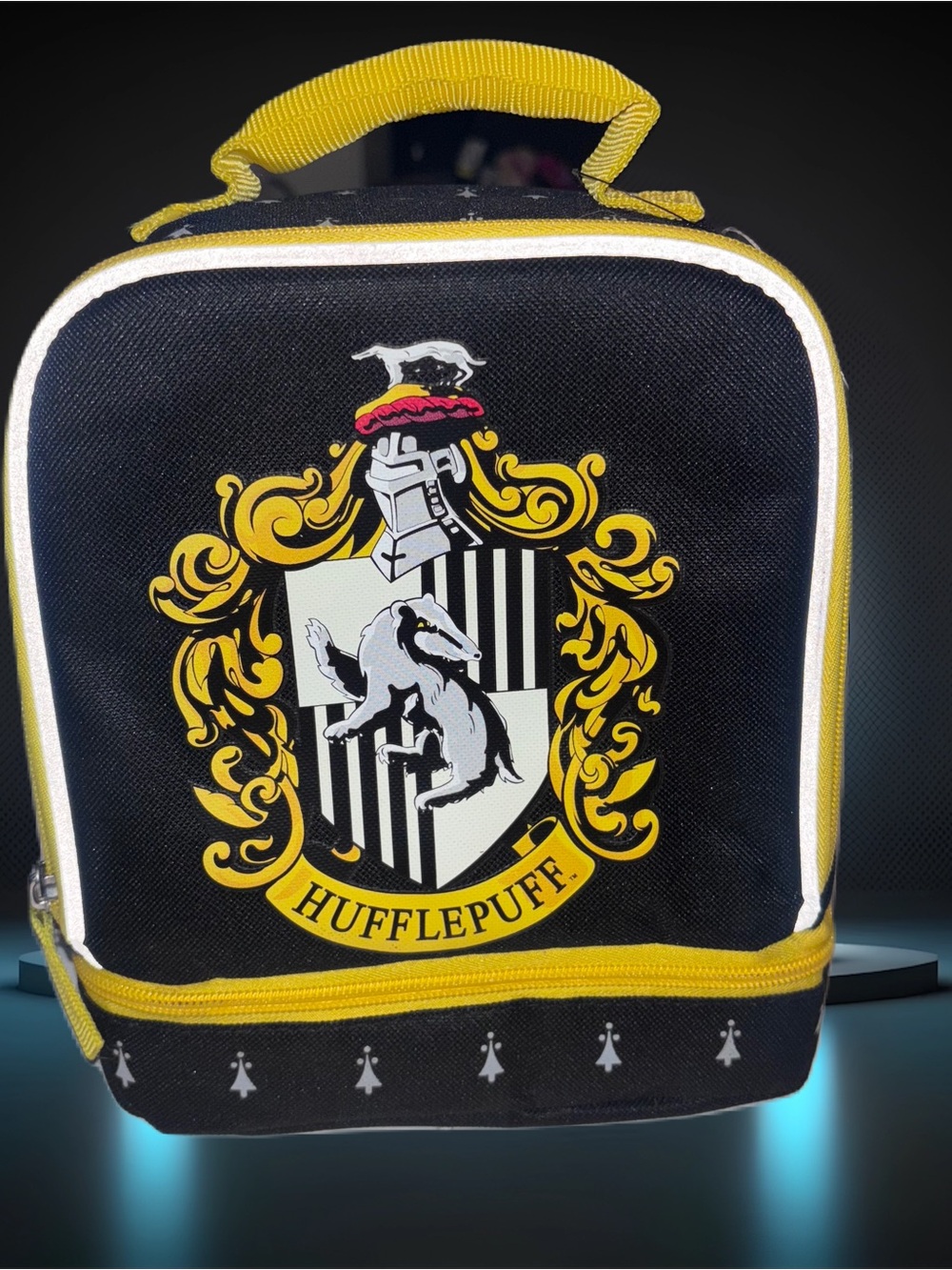 Bioworld Hufflepuff Kids Black & Yellow Lunch Bag NWT